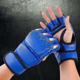 Maxbell Boxing Gloves Breathable Protective Gear for Men Women Punching Bag Sparring Claw Of Tiger and Blue