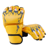 Maxbell Boxing Gloves Breathable Protective Gear for Men Women Punching Bag Sparring Claw Of Tiger Yellow