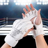 Maxbell Boxing Gloves Breathable Protective Gear for Men Women Punching Bag Sparring Demon Hand White