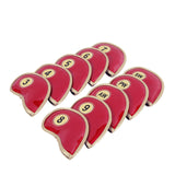 Maxbell 10x Golf Iron Headcover Golf Club Head Covers Protect Case Embroidery Number Red