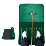 Maxbell Velvet Golf Training Mat Chipping Golf Putting Mat Portable for Home Office