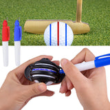 Maxbell Golf Ball Marker Line Drawing Stencil Tools with Marker Set training Three Lines