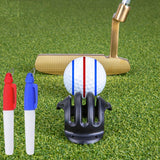 Maxbell Golf Ball Marker Line Drawing Stencil Tools with Marker Set training Three Lines