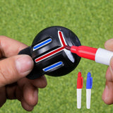 Maxbell Golf Ball Marker Line Drawing Stencil Tools with Marker Set training T Line