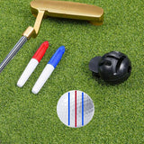 Maxbell Golf Ball Marker Line Drawing Stencil Tools with Marker Set training Double Sided