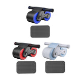 Maxbell Anti Slip Ab Roller Wheel Silent Knee Pad Double Wheeled for Beginners Black and Blue