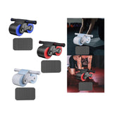 Maxbell Anti Slip Ab Roller Wheel Silent Knee Pad Double Wheeled for Beginners Black and Blue