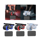 Maxbell Anti Slip Ab Roller Wheel Silent Knee Pad Double Wheeled for Beginners Black and Blue