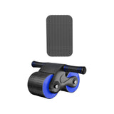 Maxbell Anti Slip Ab Roller Wheel Silent Knee Pad Double Wheeled for Beginners Black and Blue