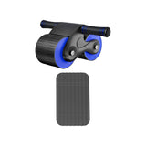 Maxbell Anti Slip Ab Roller Wheel Silent Knee Pad Double Wheeled for Beginners Black and Blue