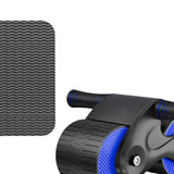 Maxbell Anti Slip Ab Roller Wheel Silent Knee Pad Double Wheeled for Beginners Black and Blue