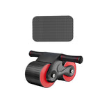 Maxbell Anti Slip Ab Roller Wheel Silent Knee Pad Double Wheeled for Beginners  Black Red