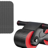 Maxbell Anti Slip Ab Roller Wheel Silent Knee Pad Double Wheeled for Beginners  Black Red