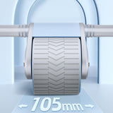 Maxbell Anti Slip Ab Roller Wheel Silent Knee Pad Double Wheeled for Beginners Blue Gray