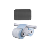 Maxbell Anti Slip Ab Roller Wheel Silent Knee Pad Double Wheeled for Beginners Blue Gray
