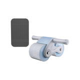 Maxbell Anti Slip Ab Roller Wheel Silent Knee Pad Double Wheeled for Beginners Blue Gray