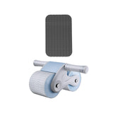 Maxbell Anti Slip Ab Roller Wheel Silent Knee Pad Double Wheeled for Beginners Blue Gray
