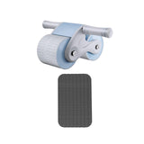 Maxbell Anti Slip Ab Roller Wheel Silent Knee Pad Double Wheeled for Beginners Blue Gray
