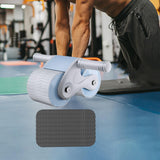 Maxbell Anti Slip Ab Roller Wheel Silent Knee Pad Double Wheeled for Beginners Blue Gray