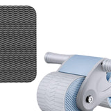 Maxbell Anti Slip Ab Roller Wheel Silent Knee Pad Double Wheeled for Beginners Blue Gray