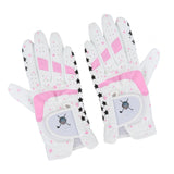 Maxbell Kids Golf Gloves Both Hands Junior Youth Riding Golf Mitts Outdoor Sports Pink 15-15.5cm