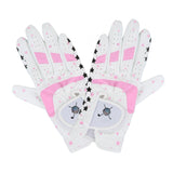 Maxbell Kids Golf Gloves Both Hands Junior Youth Riding Golf Mitts Outdoor Sports Pink 15-15.5cm