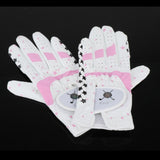 Maxbell Kids Golf Gloves Both Hands Junior Youth Riding Golf Mitts Outdoor Sports Pink 15-15.5cm