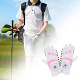 Maxbell Kids Golf Gloves Both Hands Junior Youth Riding Golf Mitts Outdoor Sports Pink 15-15.5cm