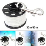 Maxbell Scuba Diving Reel with Clip White Line for Spearfishing Underwater Equipment 30meters