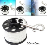 Maxbell Scuba Diving Reel with Clip White Line for Spearfishing Underwater Equipment 30meters