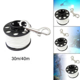 Maxbell Scuba Diving Reel with Clip White Line for Spearfishing Underwater Equipment 30meters