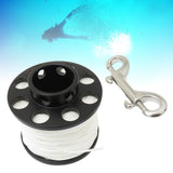 Maxbell Scuba Diving Reel with Clip White Line for Spearfishing Underwater Equipment 30meters