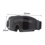 Maxbell Motorcycle Goggles Adjustable Strap Motorbike Glasses for Camping Scooter Balck Frame