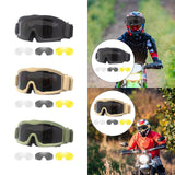 Maxbell Motorcycle Goggles Adjustable Strap Motorbike Glasses for Camping Scooter Balck Frame