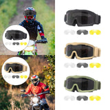 Maxbell Motorcycle Goggles Adjustable Strap Motorbike Glasses for Camping Scooter Balck Frame