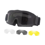 Maxbell Motorcycle Goggles Adjustable Strap Motorbike Glasses for Camping Scooter Balck Frame