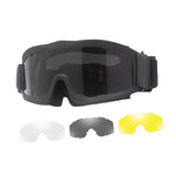 Maxbell Motorcycle Goggles Adjustable Strap Motorbike Glasses for Camping Scooter Balck Frame