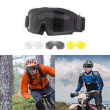 Maxbell Motorcycle Goggles Adjustable Strap Motorbike Glasses for Camping Scooter Balck Frame