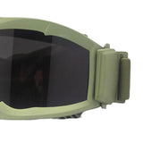 Maxbell Motorcycle Goggles Adjustable Strap Motorbike Glasses for Camping Scooter Green Frame