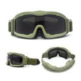 Maxbell Motorcycle Goggles Adjustable Strap Motorbike Glasses for Camping Scooter Green Frame