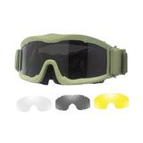 Maxbell Motorcycle Goggles Adjustable Strap Motorbike Glasses for Camping Scooter Green Frame