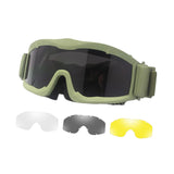 Maxbell Motorcycle Goggles Adjustable Strap Motorbike Glasses for Camping Scooter Green Frame