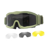 Maxbell Motorcycle Goggles Adjustable Strap Motorbike Glasses for Camping Scooter Green Frame