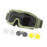 Maxbell Motorcycle Goggles Adjustable Strap Motorbike Glasses for Camping Scooter Green Frame