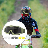 Maxbell Motorcycle Goggles Adjustable Strap Motorbike Glasses for Camping Scooter Green Frame
