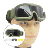 Maxbell Motorcycle Goggles Adjustable Strap Motorbike Glasses for Camping Scooter Green Frame
