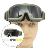 Maxbell Motorcycle Goggles Adjustable Strap Motorbike Glasses for Camping Scooter Green Frame