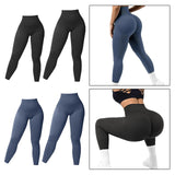 Maxbell Womens Yoga Pants High Waist Leggings Stretch for Running Exercise Workout Black S