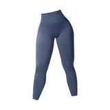 Maxbell Womens Yoga Pants High Waist Leggings Stretch for Running Exercise Workout Blue Gray M