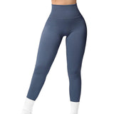 Maxbell Womens Yoga Pants High Waist Leggings Stretch for Running Exercise Workout Blue Gray M